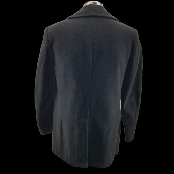 Naval Overcoat COLLECTION US NAVY Enlisted Pea Coat Jacket Black Size 40R - Picture 2 of 9